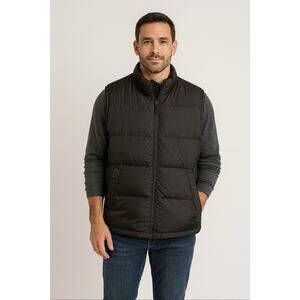 NWOT Lands' End Men's Puffer Vest Goose Down, Black, Size XLT
